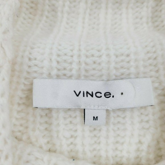Vince SZ M Rolled Cuff Mock Neck Pullover Sweater - Picture 4 of 11